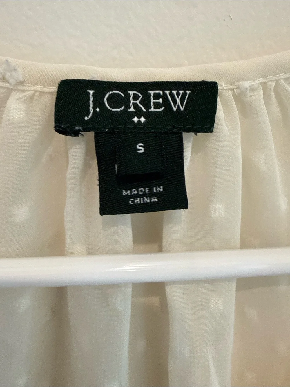 J. Crew sheer cream